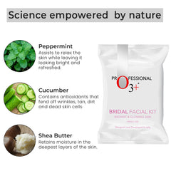 O3+ Bridal Facial Kit for Radiant & Glowing Skin - Suitable for All Skin Types (120g, Single Use)