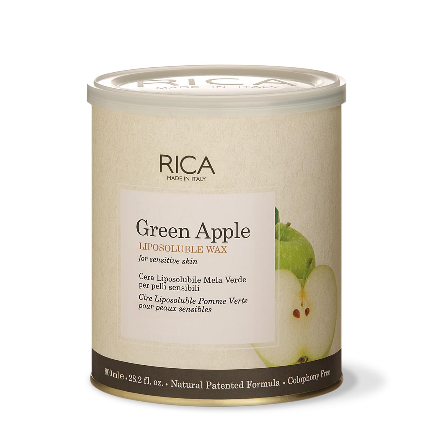 Rica Green Apple wax for sensitive skin, 800 ML - 8021515000325 - Product Front