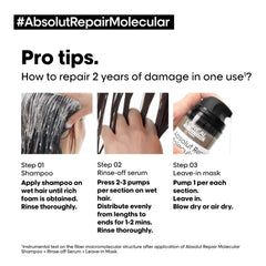 L'Oréal Professionnel Absolut Repair Molecular Deep Repairing Leave-in Mask for Damaged Hair - 100 ml