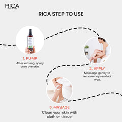 Rica Aloe Vera After Wax Lotion for Sensitive Skin with Sun flower Oil, Jojoba Oil & Vitamin E - 250ml