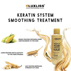 Luxliss Keratin Smoothning Treatment For All Hair Type, 100ml (Floral)