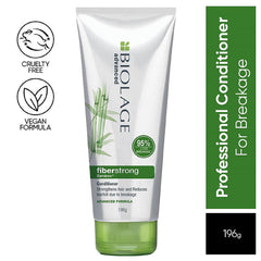 BIOLAGE Advanced Fiberstrong Conditioner, 196g | Paraben free|Reinforces Hair Strength & Elasticity | For Hairfall due to hair breakage