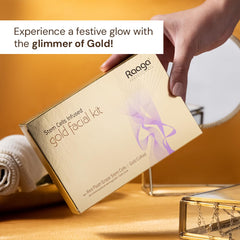 Raaga Professional Stem Cells Infused Gold Facial Kit - 8902979022668 - Experience a festive glow with the glimmer of gold