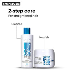 L'OREAL PROFESSIONNEL PARIS Xtenso Care Shampoo For Straightened Hair, 250 Ml |Xtenso Care Mask, 196 Gm | Shampoo & Mask For Starightened Hair