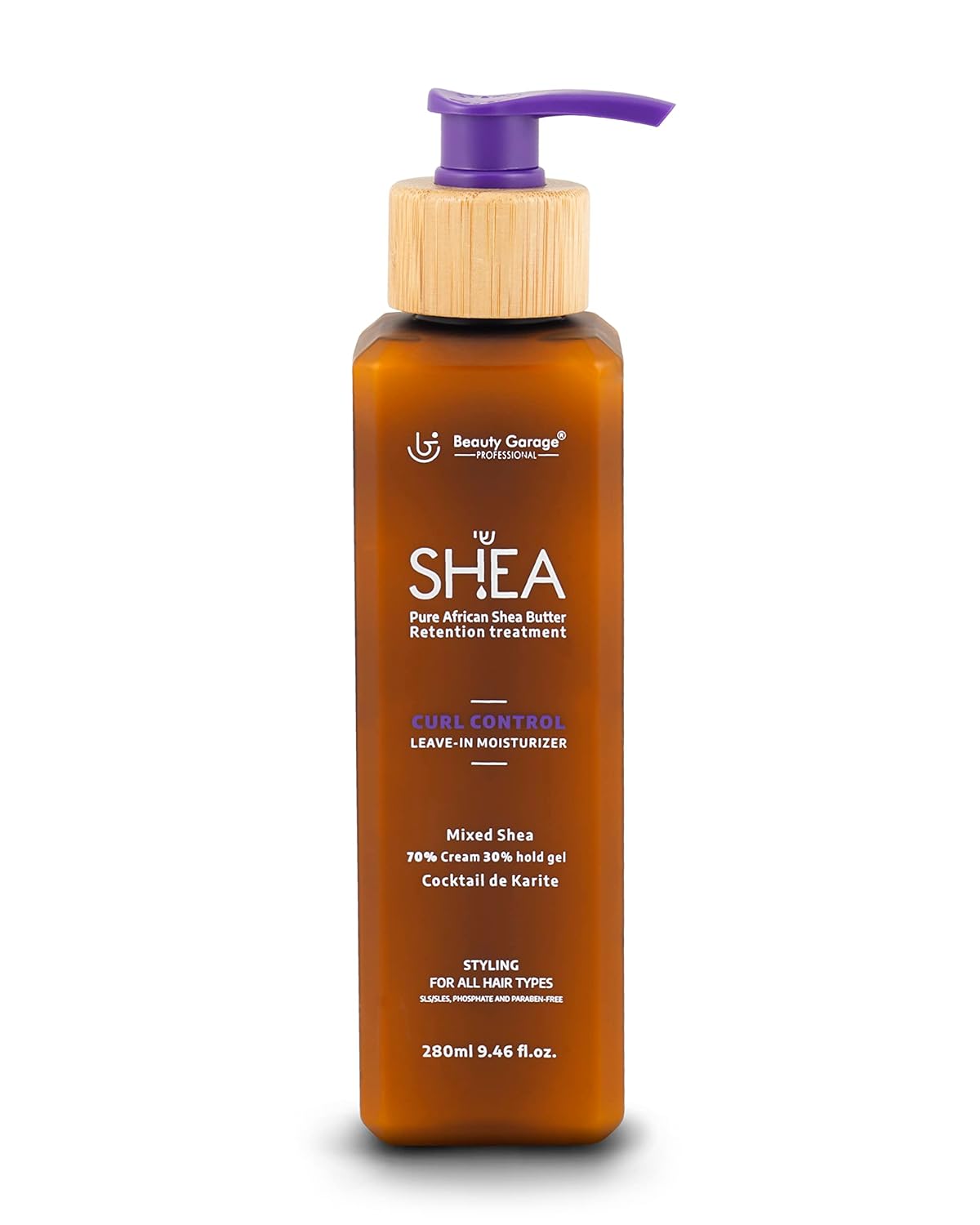 Beauty Garage Shea Curl Control Leave In Moisturizer 70% Cream 30% Hold Gel 280ml