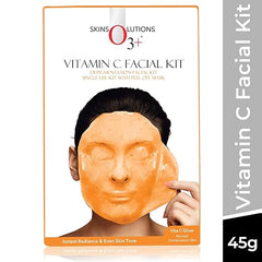 O3+ Vitamin C Facial Kit Depigmentation Single use Kit with Peel Off Mask for Instant Radiance and Even Skin Tone | Vita C Glow, 45g