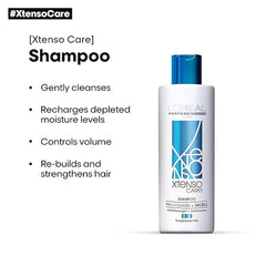 L'OREAL PROFESSIONNEL PARIS Xtenso Care Shampoo For Straightened Hair, 250 Ml |Xtenso Care Mask, 196 Gm | Shampoo & Mask For Starightened Hair