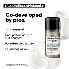 L'Oréal Professionnel Absolut Repair Molecular Deep Repairing Leave-in Mask for Damaged Hair - 100 ml