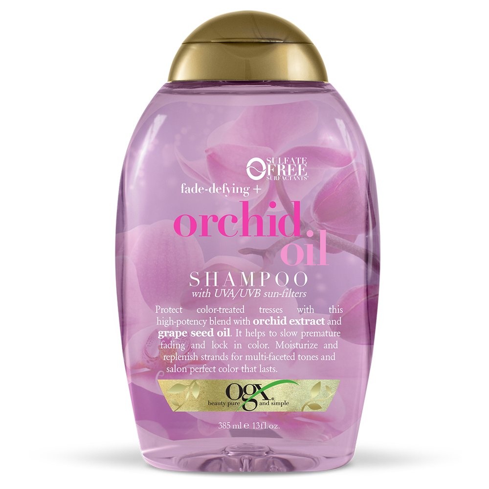 OGX Fade-Defying Orchid Oil Shampoo with UVA/UVB Sun Filters, 385ml