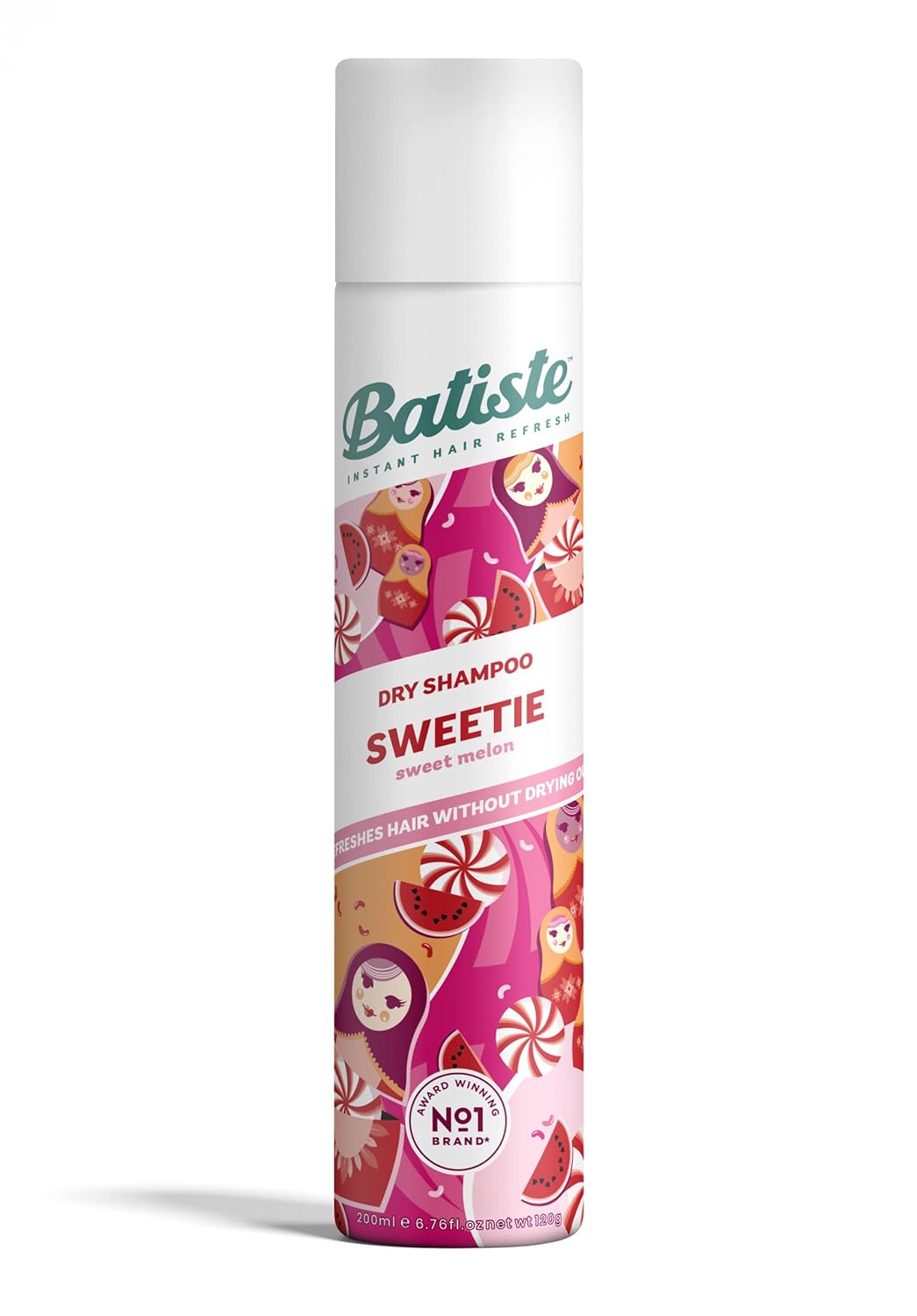 Batiste Instant Hair Refresh Dry Shampoo Sweetie Fragrance, Absorb Oil Between Washes, Waterless Shampoo - 200 ml