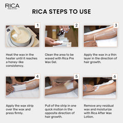 RICA Strawberry Liposoluble Soft Wax for Sensitive Skin Suitable for Men & Women Waxing Hair Removal Cream for Extra Smoothness (800ml)