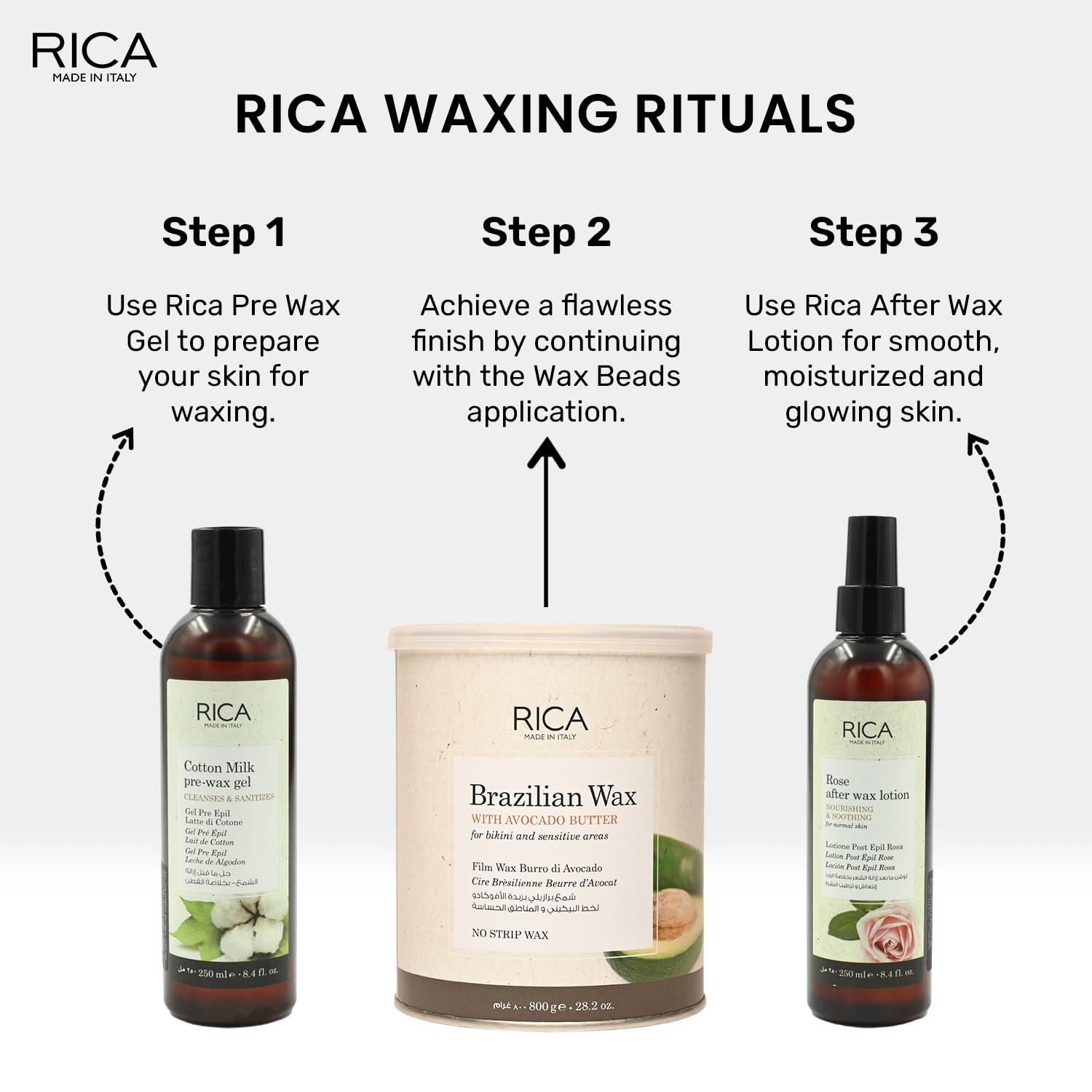 Rica Brazilian Wax with Avocado Butter - 800ml - 8021515002084 - Rica Waxing Rituals