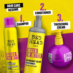 Bed Head TIGI Small Talk Hair Thickening Cream for Fine, Thin & Flat Hair, Builds up Body & Hair Volume, Controls Frizz & Flyaway for Nourished Hair, Volumizing Cream for Thicker-Looking Hair, 125 ml