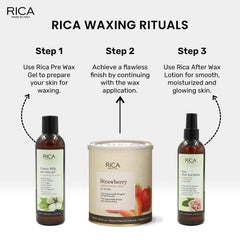 RICA Strawberry Liposoluble Soft Wax for Sensitive Skin Suitable for Men & Women Waxing Hair Removal Cream for Extra Smoothness (800ml)