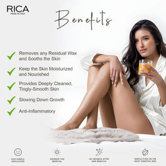 Rica Menthol After Wax Lotion for All Skin Type with Sun flower Oil, Jojoba Oil & Vitamin E - 250ml