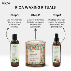 Rica Argan Oil Liposoluble Wax For Sensitive Skin With Glyceryl Rosinate & Natural Beeswax (800ml)