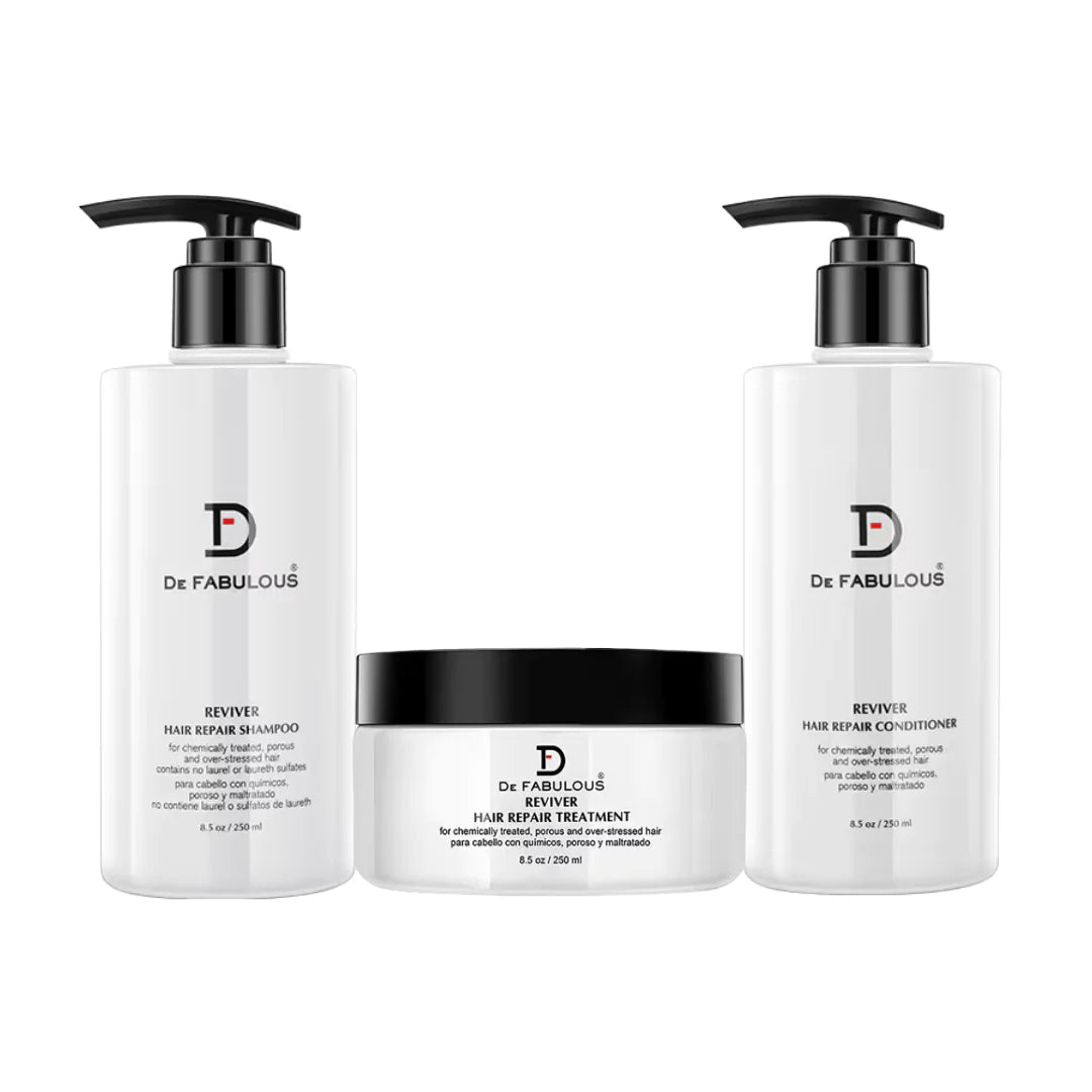 De Fabulous Reviver Hair Repair Shampoo, Conditioner and Tratment 250ML Combo Pack