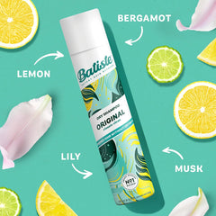 Batiste Instant Hair Refresh Dry Shampoo Clean & Classic Original Fragrance, Absorb Oil Between Washes, Waterless Shampoo - 200 ml