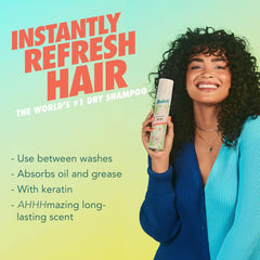 Batiste Instant Hair Refresh Dry Shampoo Bare Fragrance, Absorb Oil Between Washes, Waterless Shampoo - 200 ml