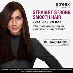 Streax Professional Canvoline Straightening Post Care Conditioner, 240 gm | Enriched with KeraCharge Complex | Anti Frizzy & Hair Breakage | Tangle Free Hair | Sulphate & Paraben free