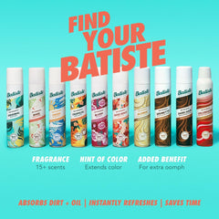 Batiste Instant Hair Refresh Dry Shampoo Bare Fragrance, Absorb Oil Between Washes, Waterless Shampoo - 200 ml