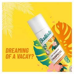 Batiste Instant Hair Refresh Dry Shampoo Tropical Fragrance, Absorb Oil Between Washes, Waterless Shampoo - 200 ml