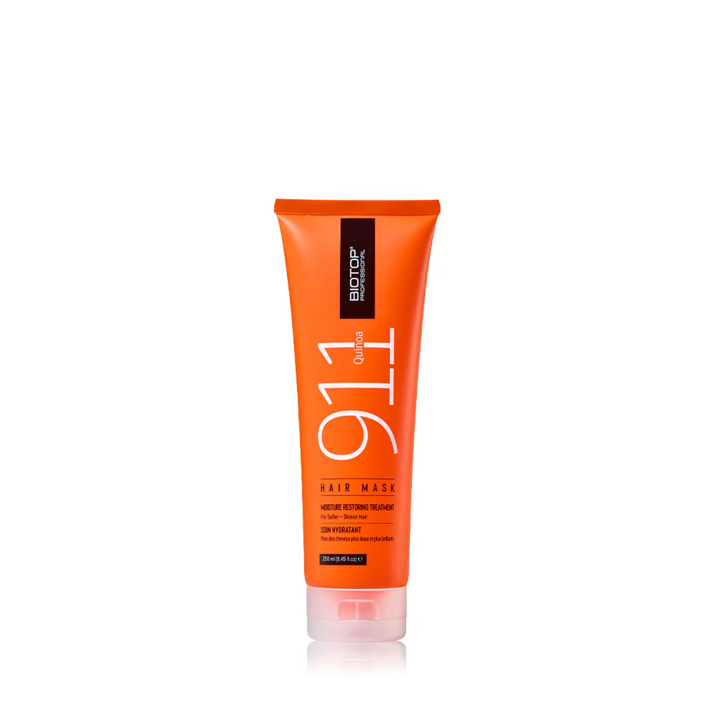 Biotop Professional 911 Hair Mask Quinoa 250Ml |Unisex| Provides a Rich Dose of Vitamins & Proteins |Paraben, SLS & Sulfate free |For Colored, Extremely Dry, Very Damaged and Burnt/Over processed hair