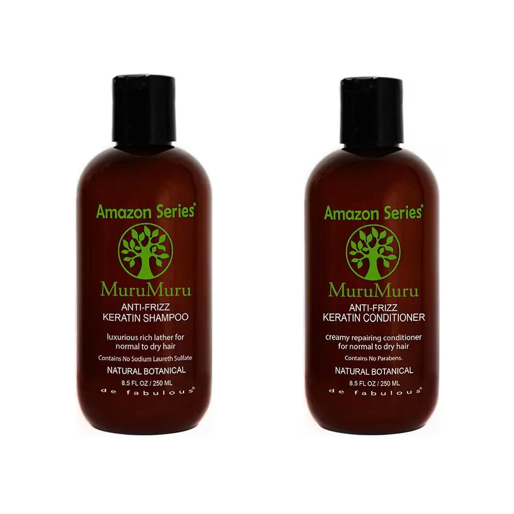 Amazon Series MuruMuru Anti-Frizz Keratin Shampoo and Conditioner Combo Pack