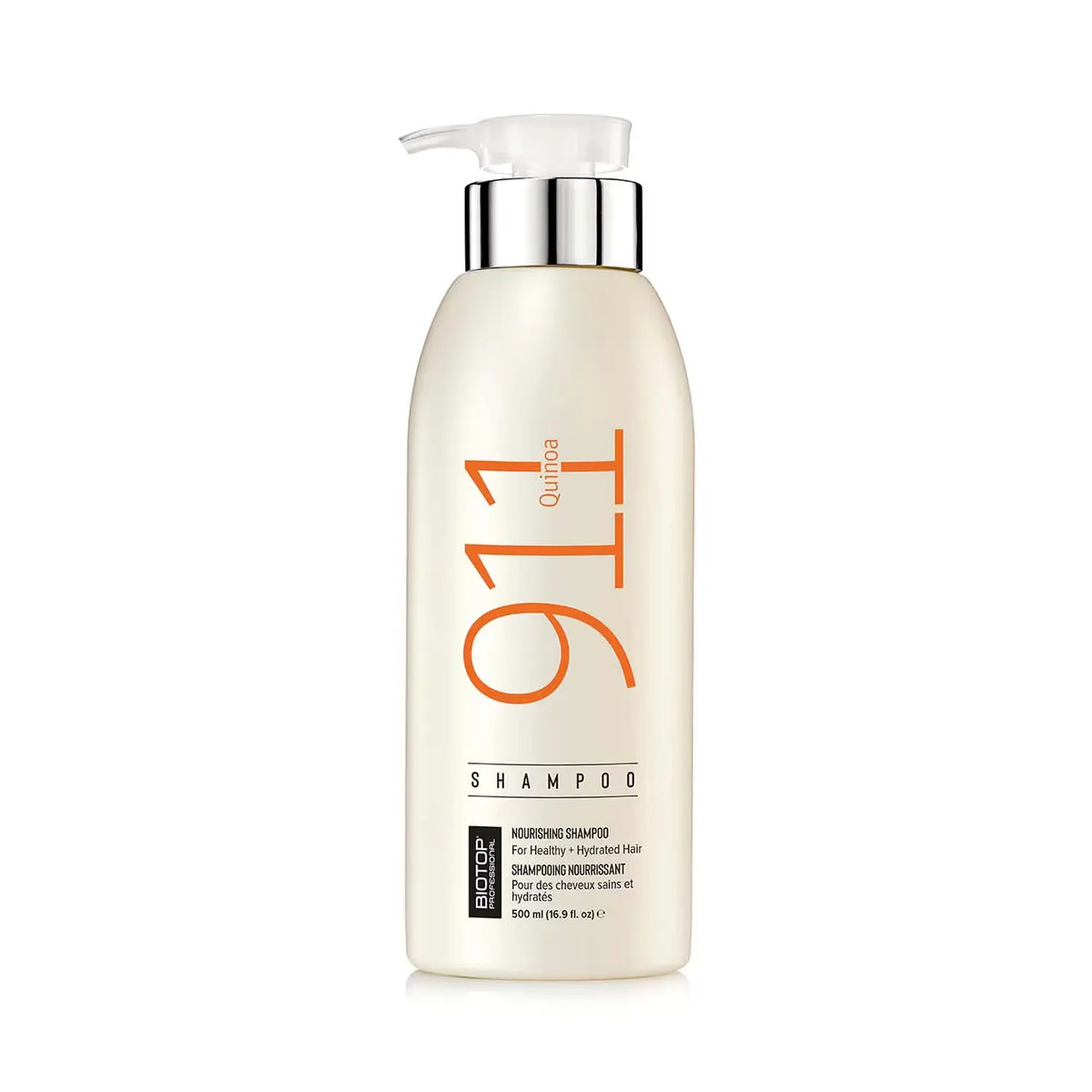 Biotop Professional 911 Shampoo Quinoa 500ml | Unisex | It Hydrates & Restore Hair’s Shine| With Quinoa & Vitamin E for Colored, Dry, Very Damaged & Burnt/Over processed hair|Paraben, SLS & Sulfate free