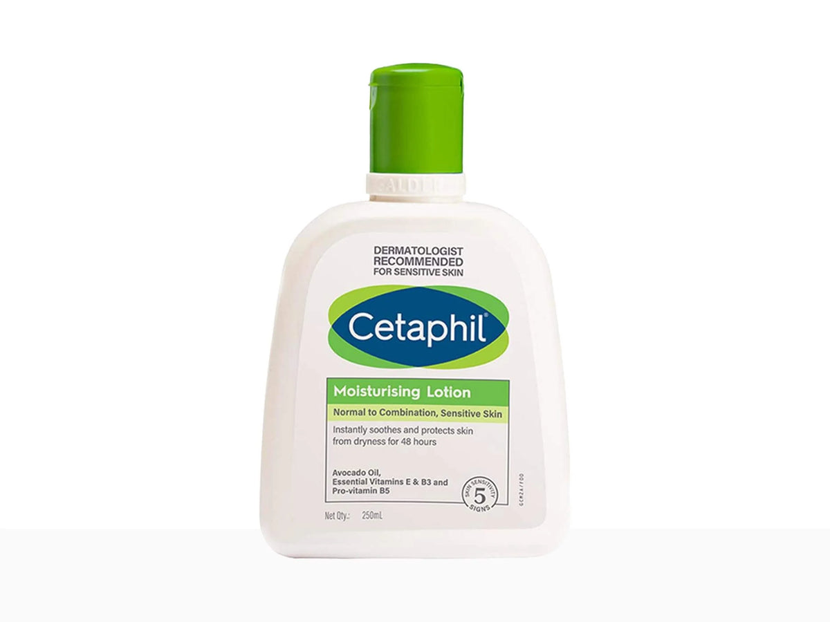 Cetaphil Moisturizing Lotion, 250ml | For Normal To Combination, Sensitive Skin | Moisturizer With Niacinamide, Panthenol | Non-Greasy |Dermatologist Recommended | Paraben, Sulphate Free