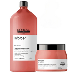 L'Oreal Professionnel Inforcer Strengthening Shampoo 1500ml & Hair Mask 500gm Combo | Hair Breakage