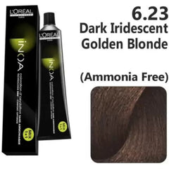 Loreal Inoa Hair Color 60G 6.23 Dark Iridescent Golden +Developer 1000ml Combo