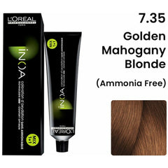 Loreal Inoa Hair Color 60G 7.35 Golden Mahogany +Developer 1000ml Combo