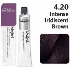 Loreal Majirel Hair Color 50G 4.20 Intense Iridescent Brown + Oxidant 1000Ml Combo