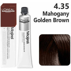 Loreal Majirel Hair Color 50G 4.35 Mahogany Golden Brown + Oxidant 1000Ml Combo