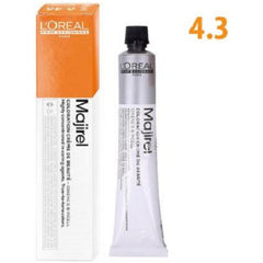 Loreal Professional Majirel Hair Color 50G No 4.3 Brown Gold Reflect + Oxidant 495Ml Combo
