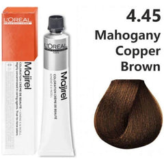 Loreal Professional Majirel Hair Color 50G No 4.45 Mahogany Copper Brown + Oxidant 495Ml Combo