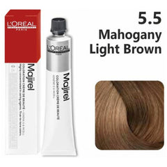 Loreal Majirel Hair Color 50G 5.5 Mahogany Light Brown + Oxidant 1000Ml Combo