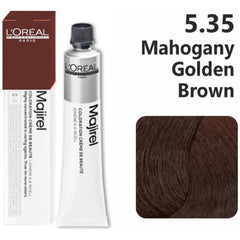 Loreal Professional Majirel Hair Color 50G No 5.35 Mahogany Golden Light Brown + Oxidant 495Ml Combo
