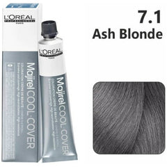 Loreal Majirel Hair Color 50G 7.1 Cool Cover Ash Blonde + Oxidant 1000Ml Combo