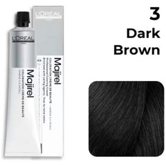 Loreal Professional Hair Color 50G 3 Dark Brown + Oxidant 1000Ml Combo