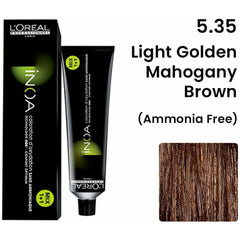 Loreal Inoa Ammonia Free Hair Color 60G 5.35 Light Golden Mahagony Brown