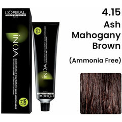 Loreal Inoa Hair Color 60G 4.15 Ash Mahogany Brown +Developer 1000ml Combo