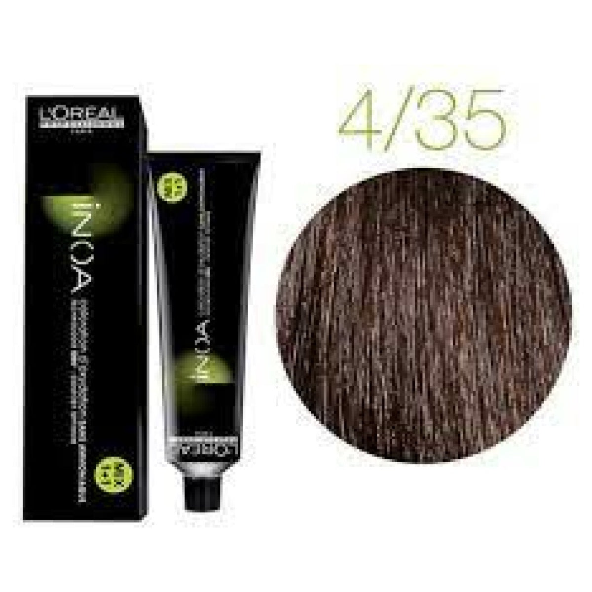 Loreal Inoa Hair Color 60G 4.35 Golden Mahogany Brown +Developer 1000ml Combo