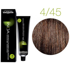 Loreal Inoa Hair Color 60G 4.45 Copper Mahogany Brown + Developer 1000ml Combo
