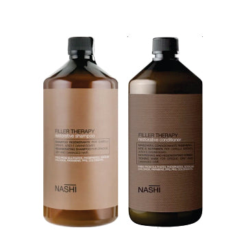 Nashi Argan Filler Therapy Restorative Shampoo and Conditioner Combo (1000ml + 1000ml)