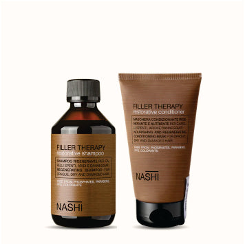 Nashi Argan Filler Therapy Restorative Shampoo and Conditioner Combo (250ml + 150ml)