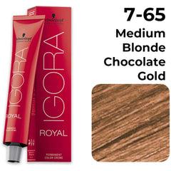 Schwarzkopf Igora Royal Hair Color 60ml 7-65 Medium Blonde Chocolate Gold