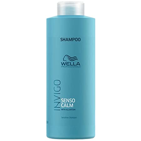 Wella Professionals Invigo Balance Senso Calm Sensitive Shampoo | 1000 ml | Soothing, Calming Hair Cleanser for Sensitive, Dry Scalp | Fragrance-free Shampoo