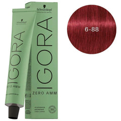 Schwarzkopf Igora Zero AMM 6-88 Dark Blonde Red Extra 60ml + Igora 20 Vol 6% Developer 1000ml Combo